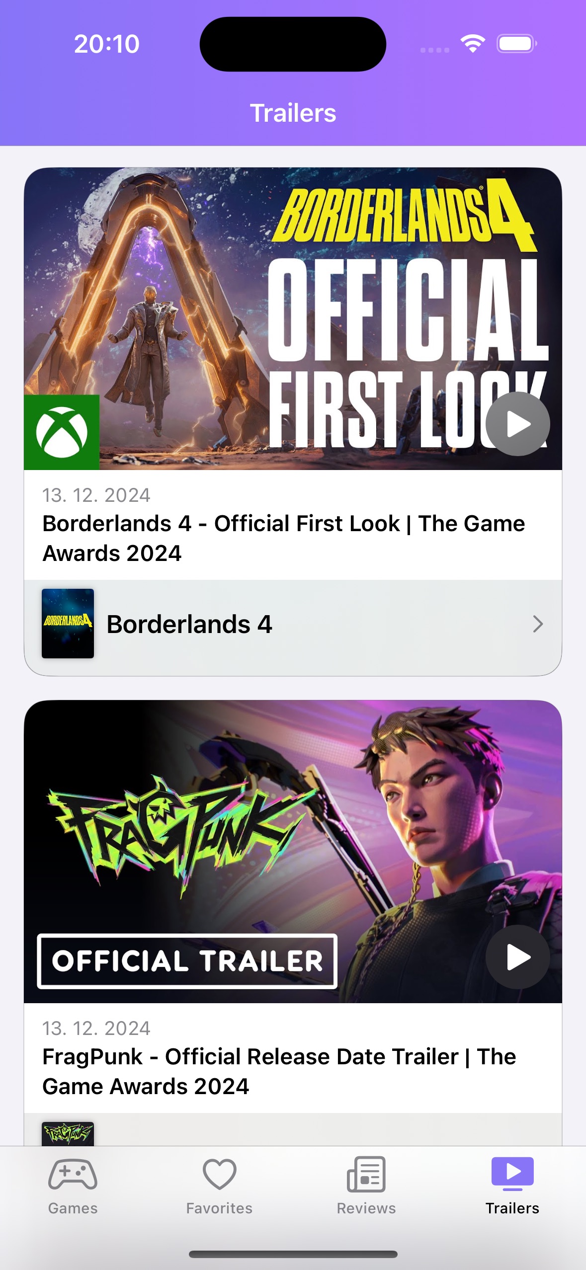 GamingBuddy newest videogame trailers and announcements